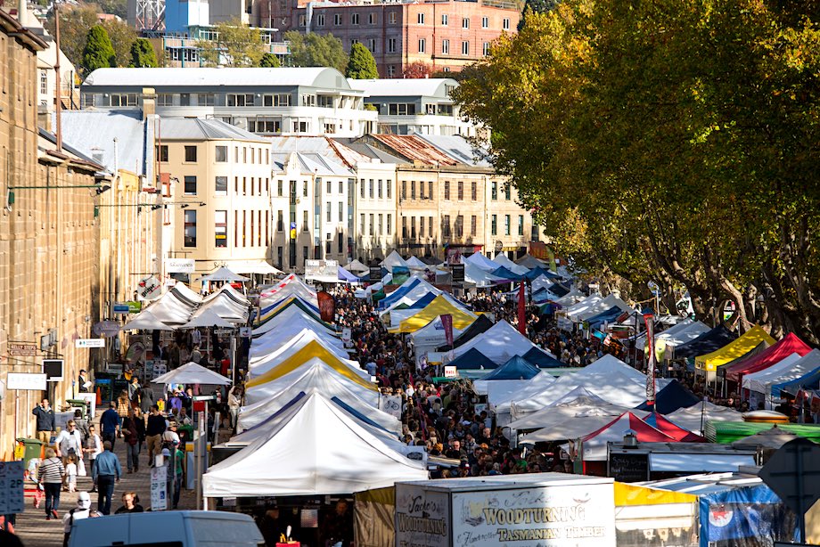 Set among the historic Georgian sandstone buildings of Salamanca Place in Hobart, this famous market attracts thousands of locals and visitors every Saturday of the year.
