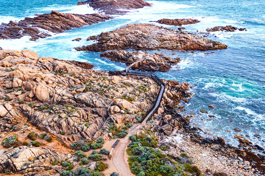 Aerial view of Canal Rocks, near Yallingup