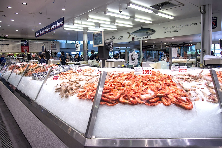 Seafood at the Sydney Fish Market.