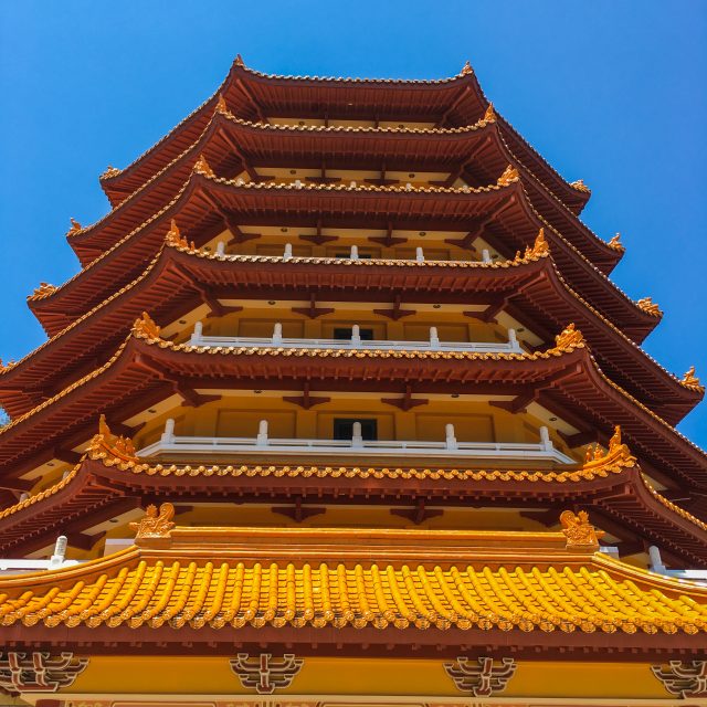 The Chung Tian Temple Pagoda. Image via Getty
