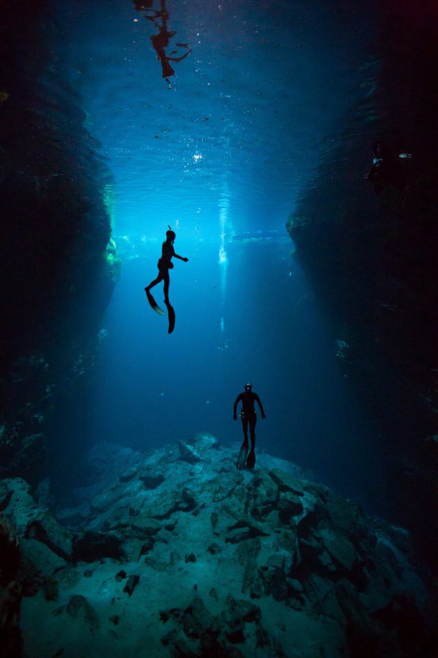 Diving at the Kilsby Sinkhole. Image via Jessie Cripps