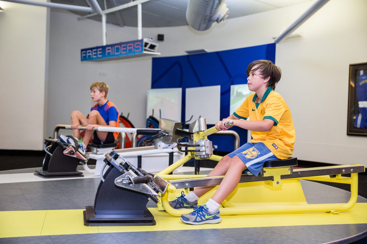 Sportex is an interactive exhibition at the AIS where visitors can test their sporting skills and learn more about the elite athletes program.
